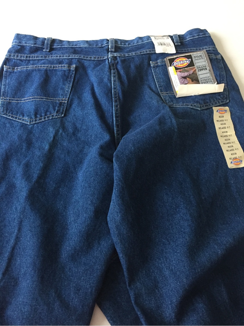 🆕 Dickies 5 pocket mens relaxed fit work utility denim jeans NWT 42x30 🔨 🪛
